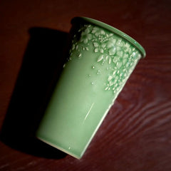 Blossom Series Handmade Cola Glass Cup, Large Capacity Drinking Glass for Home & Office