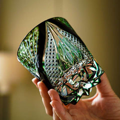 Claywhispers Handcrafted Green Serpent Whisky Glass With Wooden Box