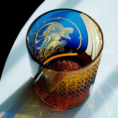 ClayWhispers Handcrafted Raijin Whisky Glass With Wooden Box