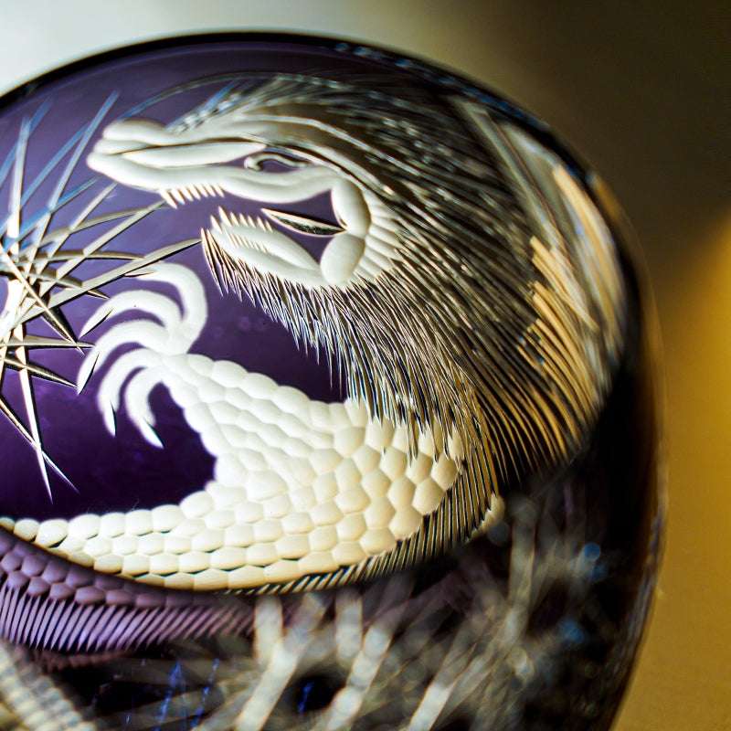ClayWhispers Handcrafted Majestic Dragon Whisky Glass With Wooden Box