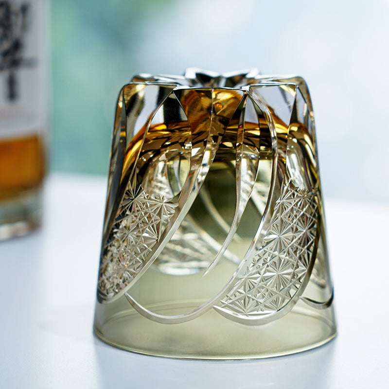 ClayWhispers Handcrafted Shadow Luminary Whisky Glass With Wooden Box