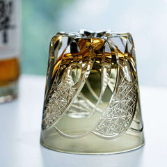 ClayWhispers Handcrafted Shadow Luminary Whisky Glass With Wooden Box
