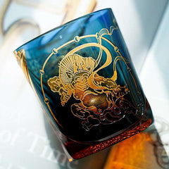 ClayWhispers Handcrafted Raijin Whisky Glass With Wooden Box