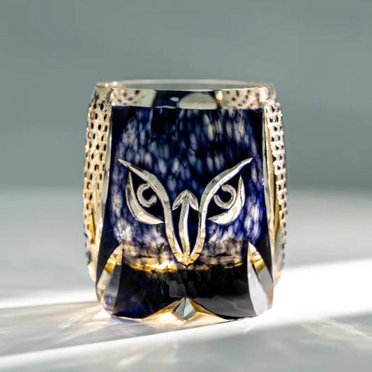 Edo Kiriko Limited Edition Owl Whiskey Glass