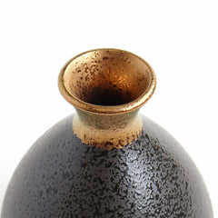 Jinpo Handcrafted Kinsai Gold Leaf Ochoko Sake Set with Wooden Gift Box