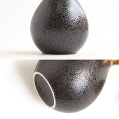 Jinpo Handcrafted Kinsai Gold Leaf Ochoko Sake Set with Wooden Gift Box