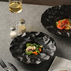 Ceramic Crumble Serving Plates Set Of Two