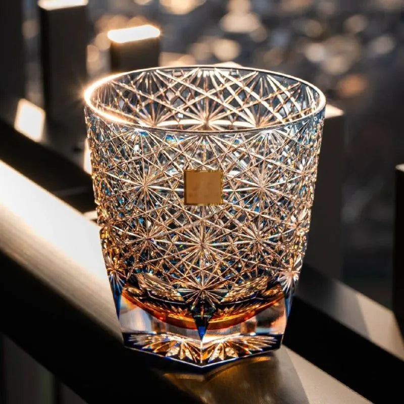 Hand-cut Edo Kiriko whisky glass for best whiskey glasses of 2026 guide