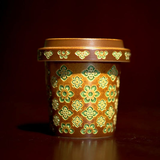 Handmade Tang Baoxiang Lidded Cup – Large Capacity Milk Tea & Office Mug