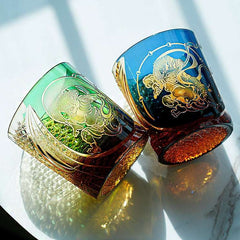 ClayWhispers Handcrafted Raijin Whisky Glass With Wooden Box