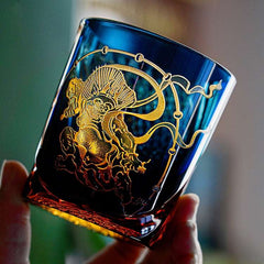 ClayWhispers Handcrafted Raijin Whisky Glass With Wooden Box