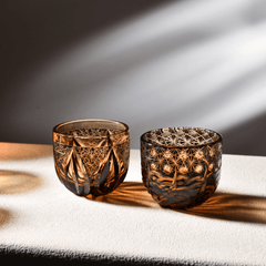 Edo Kiriko Sake Set of 6 | Handcrafted Crystal Sake Cups with Gift Box