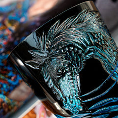 Edo Kiriko Tanma Whisky Glass | Handcrafted Crystal Tumbler with Wooden Gift Box