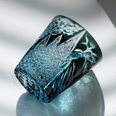 Edo Kiriko Tanma Whisky Glass | Handcrafted Crystal Tumbler with Wooden Gift Box