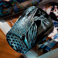 Edo Kiriko Tanma Whisky Glass | Handcrafted Crystal Tumbler with Wooden Gift Box