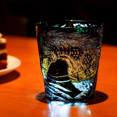 Edo Kiriko Tanma Whisky Glass | Handcrafted Crystal Tumbler with Wooden Gift Box