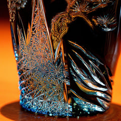 Edo Kiriko Tanma Whisky Glass | Handcrafted Crystal Tumbler with Wooden Gift Box