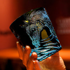 Edo Kiriko Tanma Whisky Glass | Handcrafted Crystal Tumbler with Wooden Gift Box