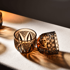 Edo Kiriko Sake Set of 6 | Handcrafted Crystal Sake Cups with Gift Box