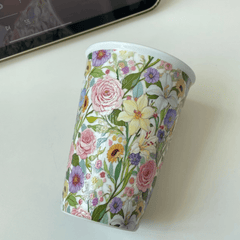 Handcrafted Embossed Coffee Cup with High-Temperature Underglaze (400ml)