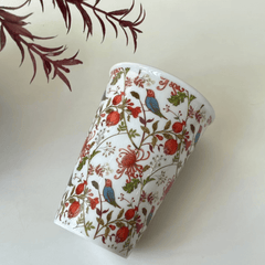 Handcrafted Embossed Coffee Cup with High-Temperature Underglaze (400ml)
