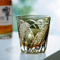 ClayWhispers Handcrafted Shadow Luminary Whisky Glass With Wooden Box