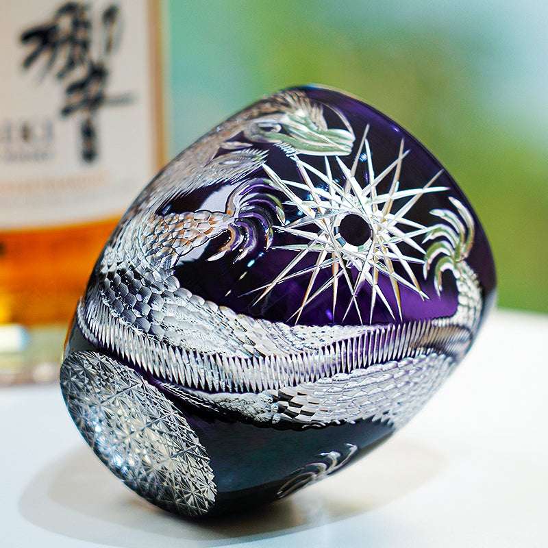 ClayWhispers Handcrafted Majestic Dragon Whisky Glass With Wooden Box