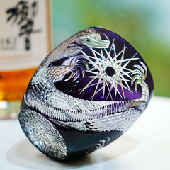 ClayWhispers Handcrafted Majestic Dragon Whisky Glass With Wooden Box