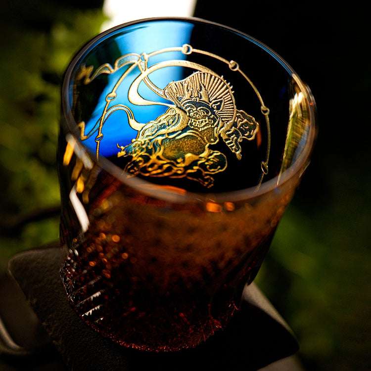 ClayWhispers Handcrafted Raijin Whisky Glass With Wooden Box