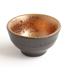 Jinpo Handcrafted Kinsai Gold Leaf Ochoko Sake Set with Wooden Gift Box