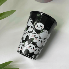 Handcrafted Embossed Coffee Cup with High-Temperature Underglaze (400ml)