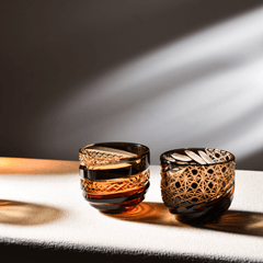 Edo Kiriko Sake Set of 6 | Handcrafted Crystal Sake Cups with Gift Box