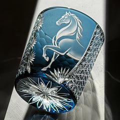 Edo Kiriko Meiba Whisky Glass — Japanese Hand-Cut Art With Gift Box