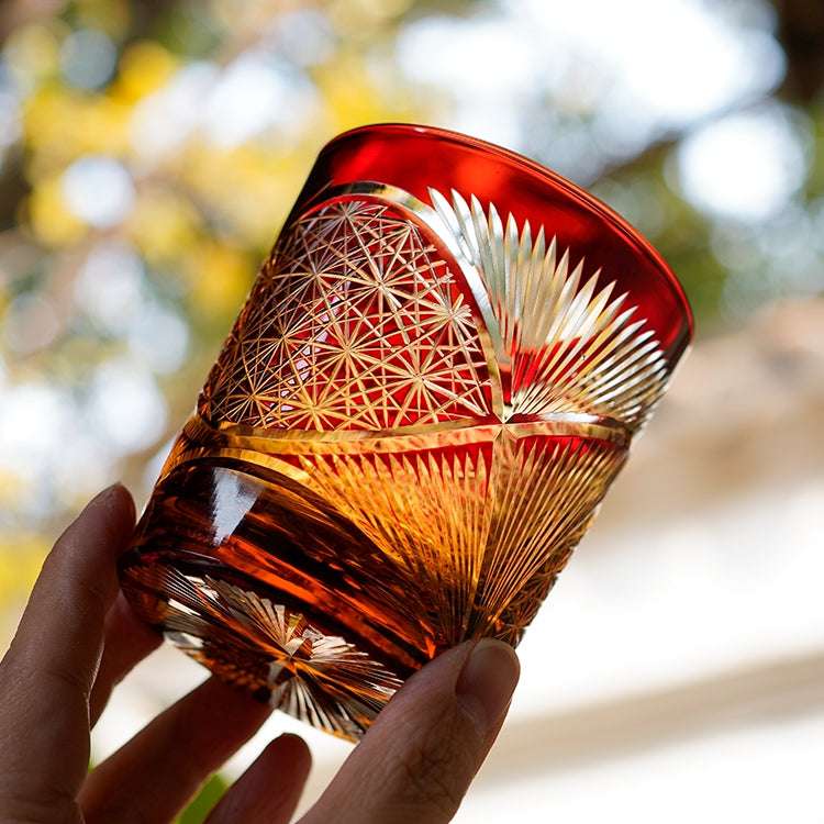 ClayWhispers Handcrafted Crane Feather Whisky Glass With Wooden Box