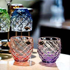 Bohemia Chroma Crystal Whisky Glasses with Stand – Elegant and Vibrant