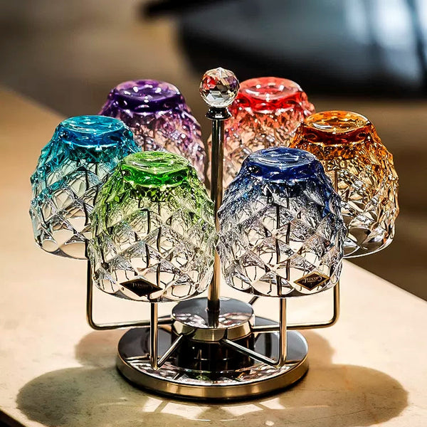 Bohemia Glass 12個セット Bohemia Chroma Crystal Whisky Glass Set with Stand – ClayWhispers