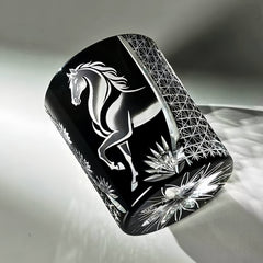 Edo Kiriko Meiba Whisky Glass — Japanese Hand-Cut Art With Gift Box