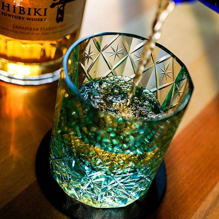 ClayWhispers Handcrafted Celestial Whisky Glass With Wooden Box