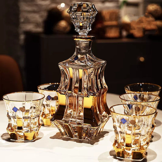 Bohemia Royal Crystal Whisky Decanter Set