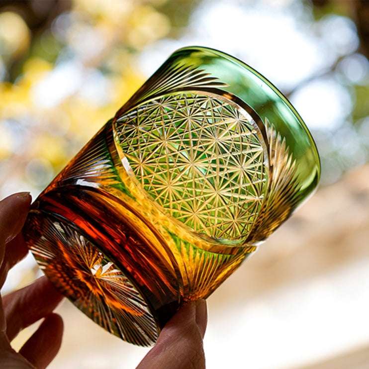 ClayWhispers Handcrafted Crane Feather Whisky Glass With Wooden Box