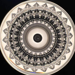 Edo Kiriko Crystal Royale whisky glass viewed from above showing radial cut base
