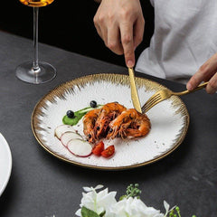 Matte Ceramic Rounded Serving Plates