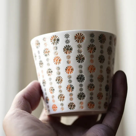 Handcrafted Daisy Coffee & Beverage Cup