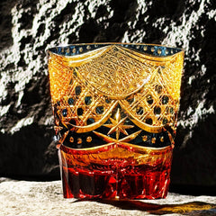 Edo Kiriko Golden Nightfall Hand-Cut Whisky Glass