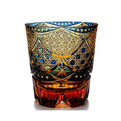 Edo Kiriko Golden Nightfall Hand-Cut Whisky Glass