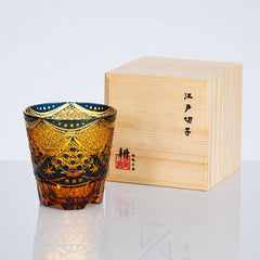 Edo Kiriko Golden Nightfall Hand-Cut Whisky Glass