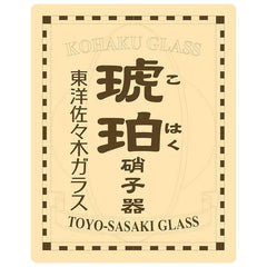 Cream product label for Toyo-Sasaki Kohaku glass with Japanese lettering